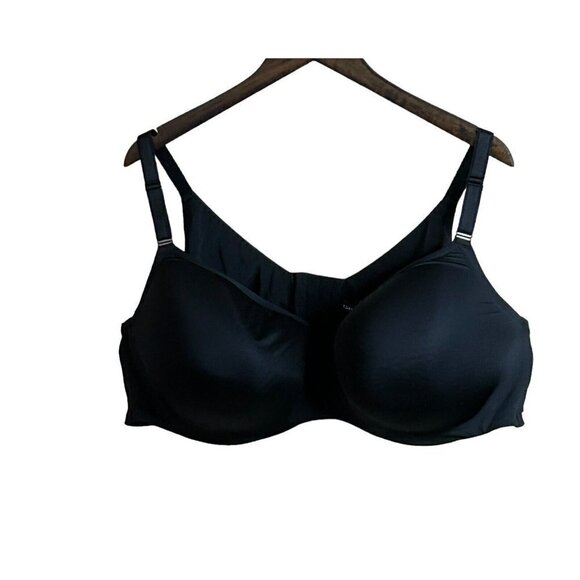 Torrid Bra Black 360 Back Smoothing T-Shirt Underwire Back Closure Bow 54C - Picture 4 of 6